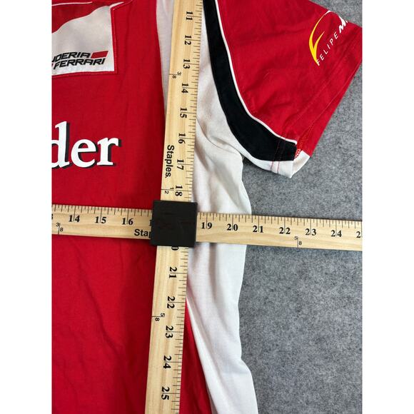 Puma Scuderia Ferrari F1 Racing Shirt Mens XL Red White Santander Felipe Massa - Picture 3 of 8